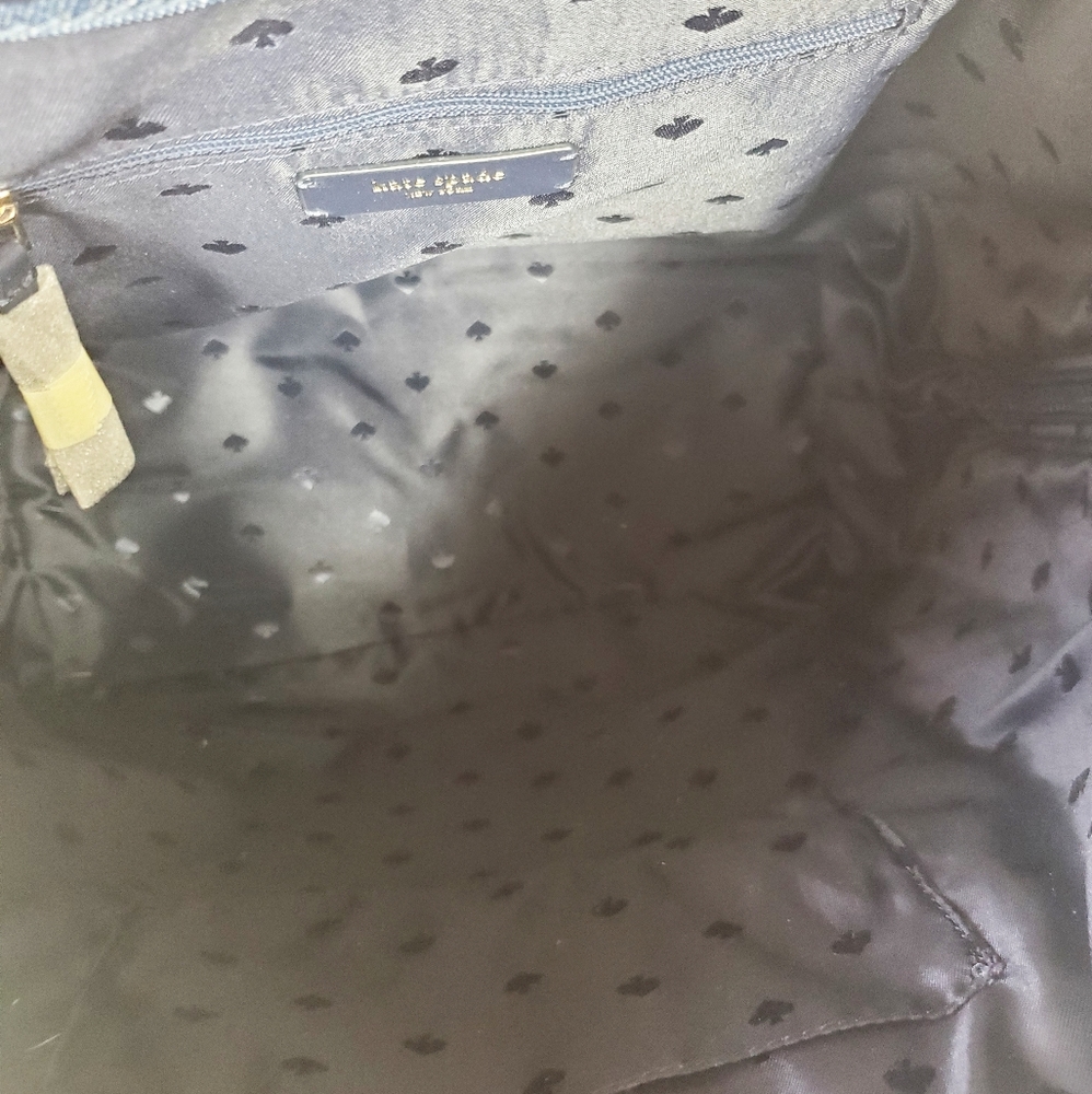 kate spade Quilted Denim Blue Backpack - Picture 6 of 7